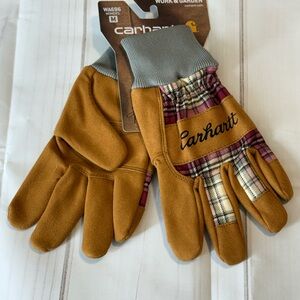 Carhartt Tan and Plaid Work Gloves